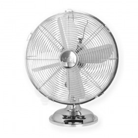 Ventilateur de table oscillant en métal chromé inox d.30