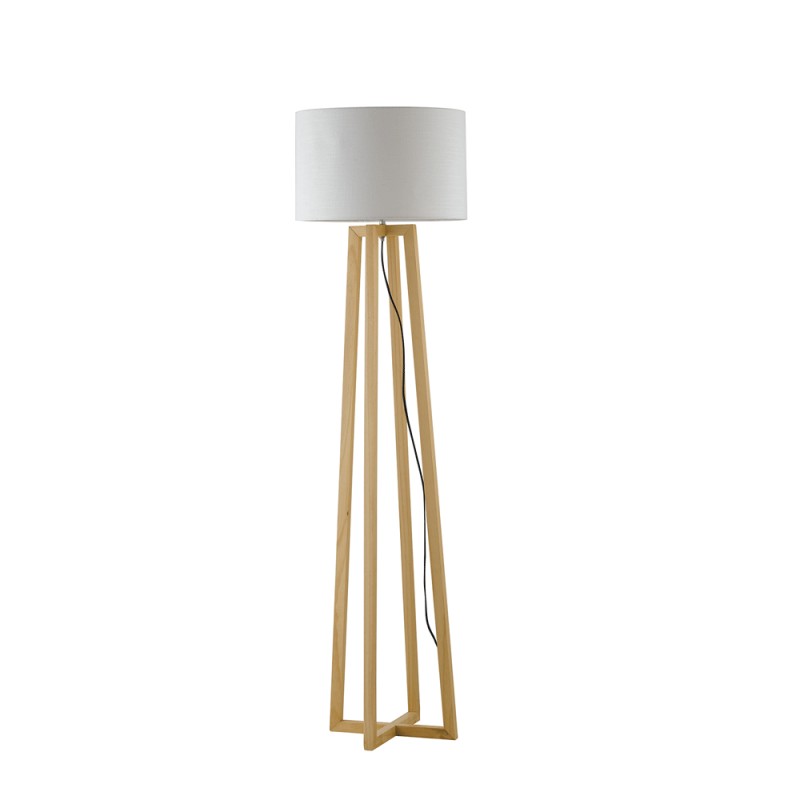 Floor lamp berry wood 1xe27 35x165cm