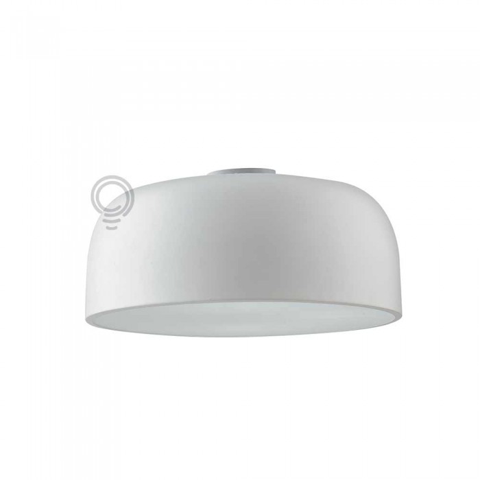 Suspension bistrot 38 en métal blanc 3xe27