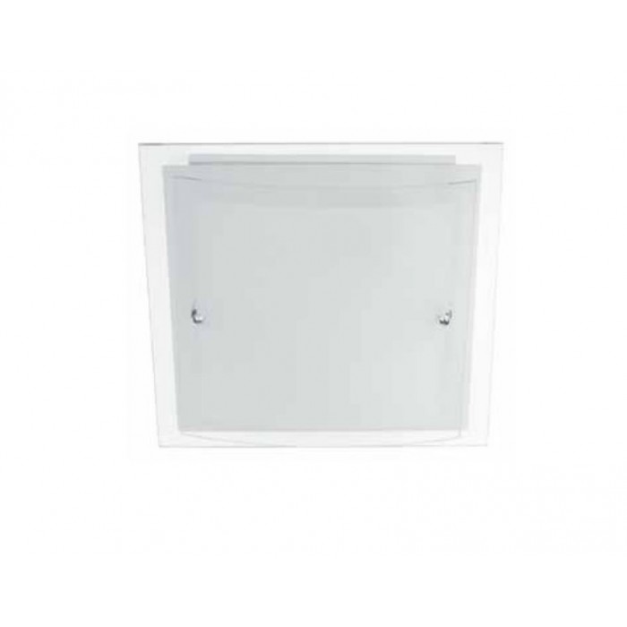 Plafoniera in vetro curva diritta 2we27 300x300mm