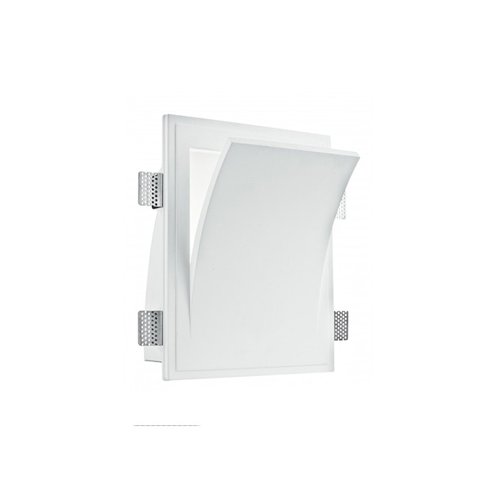 Applique murale encastrée en plâtre à peindre 2 x E14