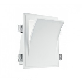 Applique da parete incasso in gesso verniciabile 2 x E14