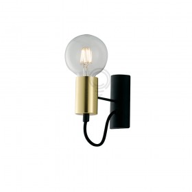 Applique axon nero-oro 1xe27 5x17x16cm