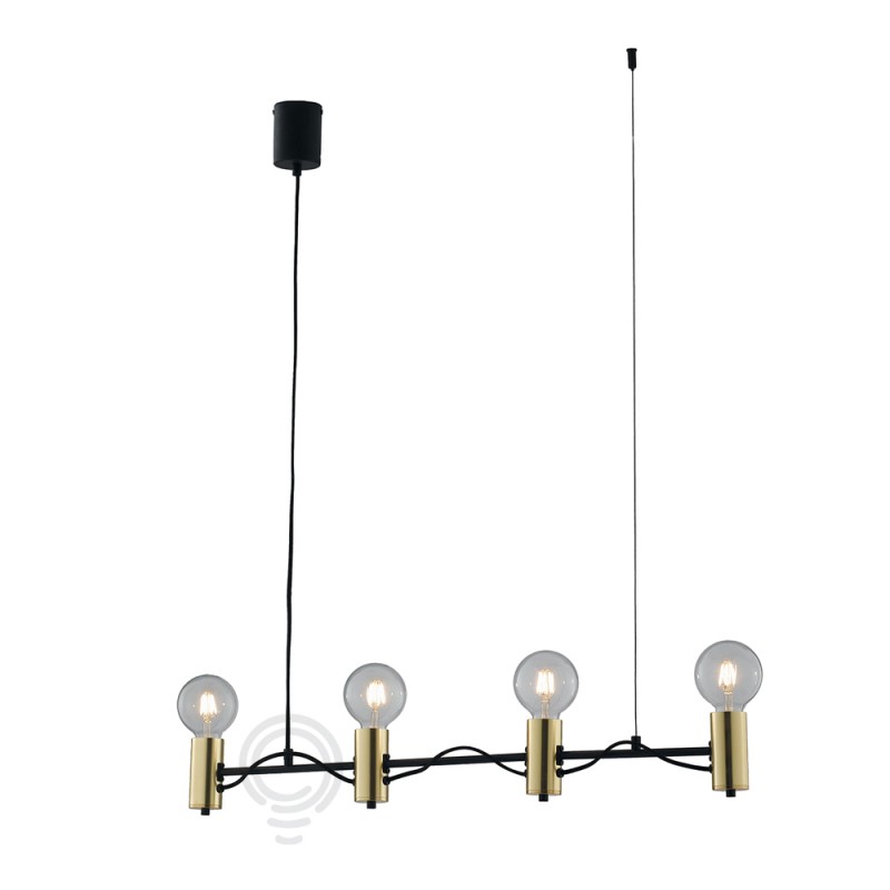 Axon anhänger schwarzgold 4xe27 89x7,5x14,6cm