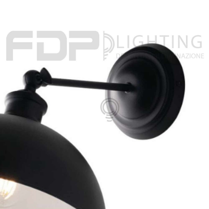 Applique illuminazione vintage charleston nero...