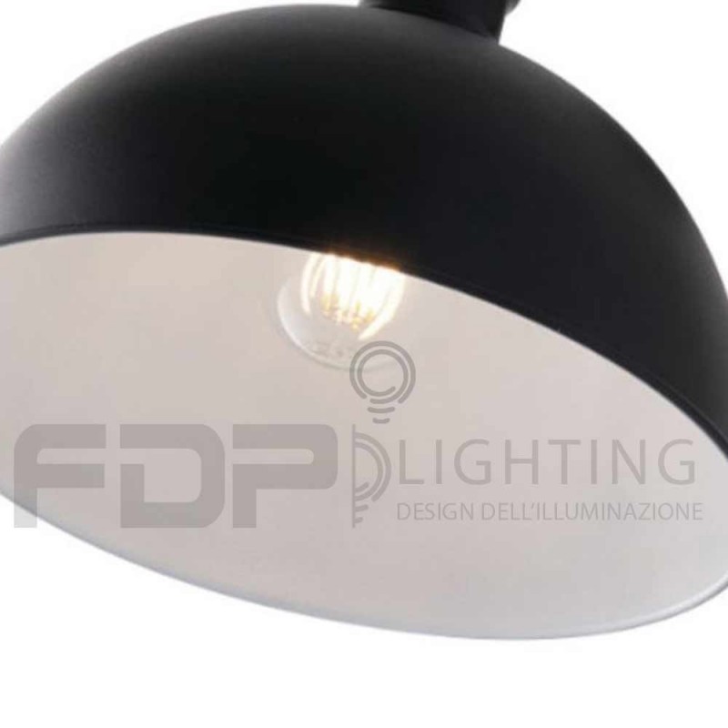 Applique illuminazione vintage charleston nero...