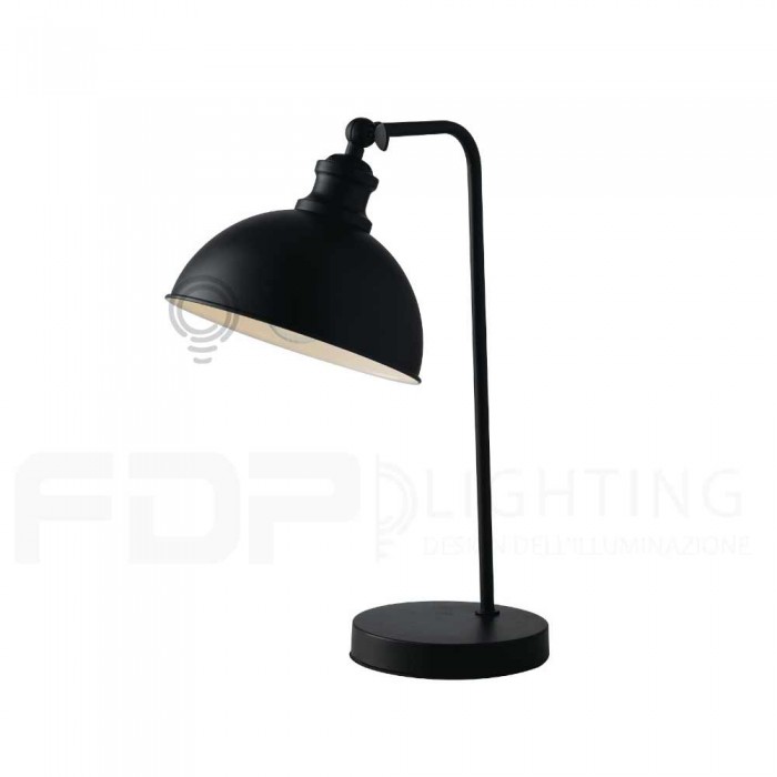 Vintage schwarze Tischlampe 1xe27 27x43cm