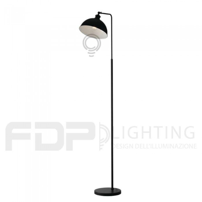 Lampadaire tige noire 1xE27 connexion 40x165cm