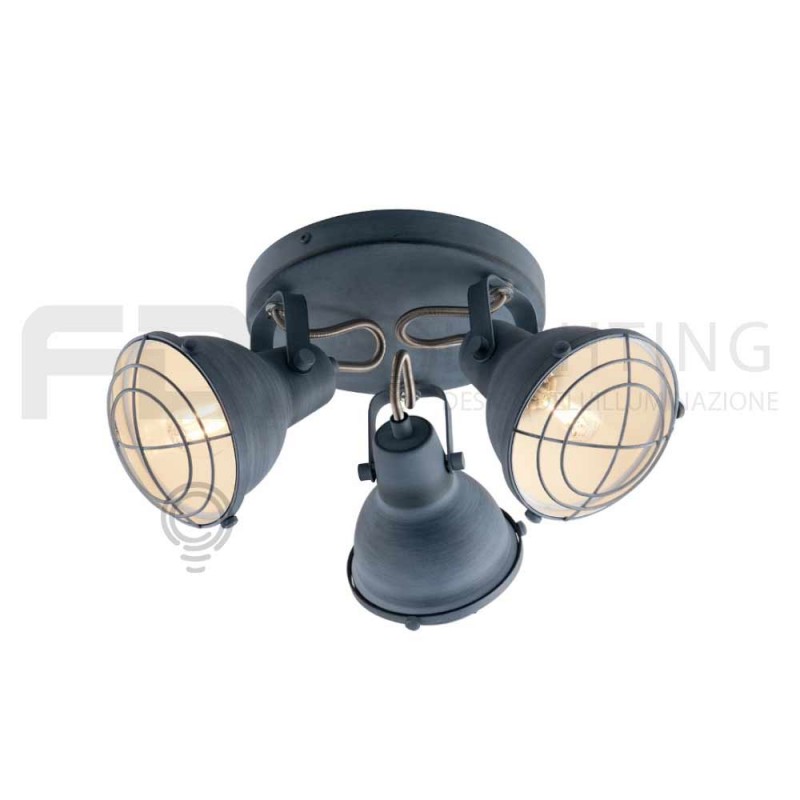 Plafoniera grigio 3xe14 40,5x15cm