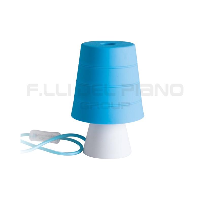 Lampe à poser en silicone bleu 1xe14 lampe de...