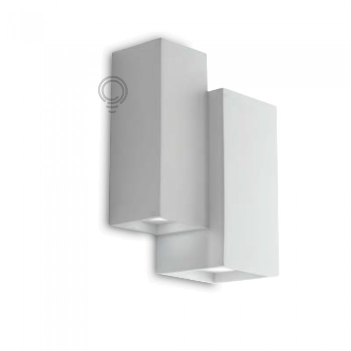 Applique da parete in gesso bianco verniciabile 4 x gu10...