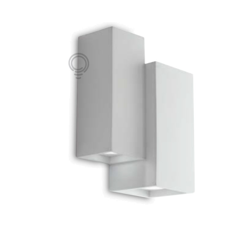 Applique da parete in gesso bianco verniciabile...