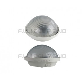 Applique murale plafonnier ip54 blanc 1xe27 relco