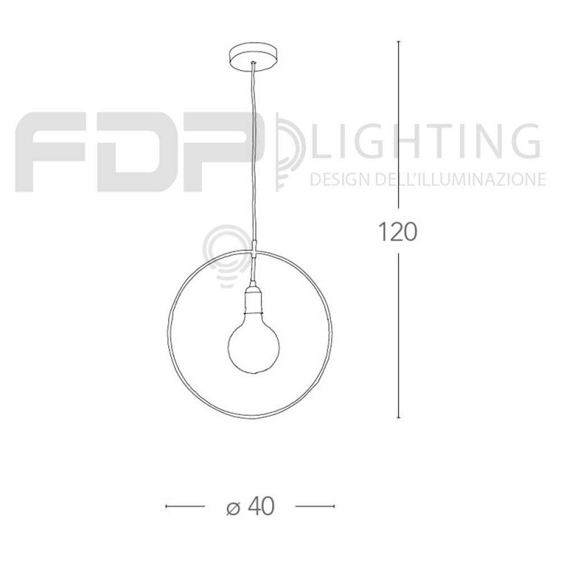 Suspension frida or rose 1xe27 40cm