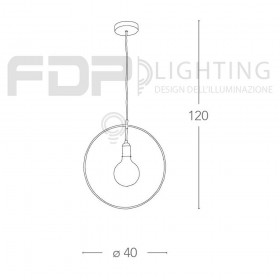 Sospensione illuminazione frida oro rosa 1xe27 40cm