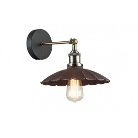 Applique murale diffuseur ondulé mural en métal rouillé e27 grease