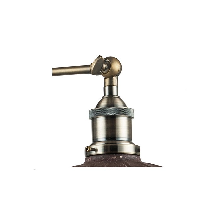 Wandleuchte rost metallwandwellendiffusor e27 fett 2