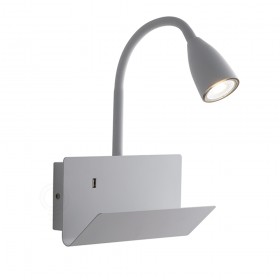 Applique Gulp Bianco Usb 1xGU10 23X49X27cm