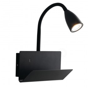 Applique Gulp Nero Usb 1Xgu10 23X49X27Cm