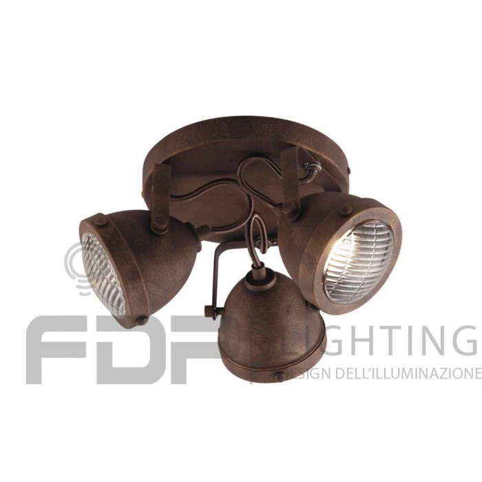 Plafoniera ruggine 3xgu10 30,5x15,5cm