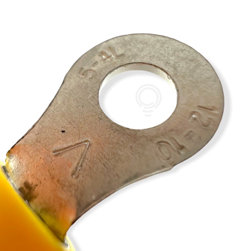 Capicorda occhiello semi isolati giallo foro D.4.3mm 100pz R43RI