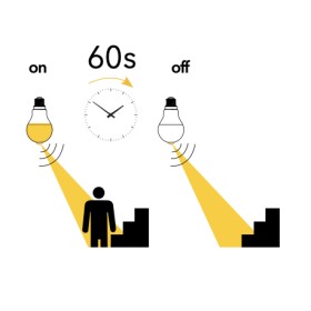 LED-Lampe mit Bewegungssensor, Bewegungssensor, max. 4 m, 150° ø60, 12 W, 4000 K