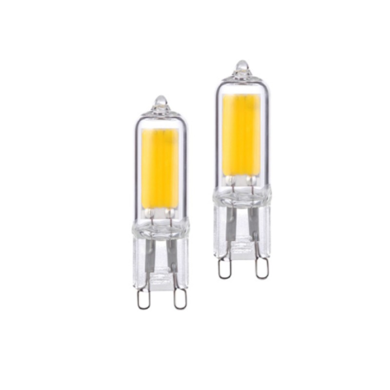 Kit 2pcs led bulbs g9 cob 3 5w 420lm 3000k 360...