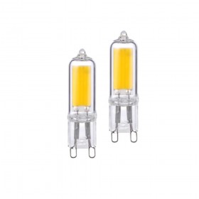 Kit 2pcs ampoules led g9 cob 3 5w 420lm 3000k 360 13 6x60mm 25000h cri80
