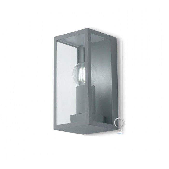 Wandleuchte aus Metall mit Glasdiffusor 1xe27 ip44