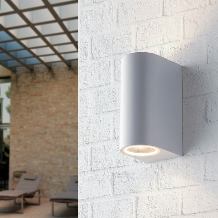 Applique murale 2xGU10 220-240v IP54 couleur blanche 2