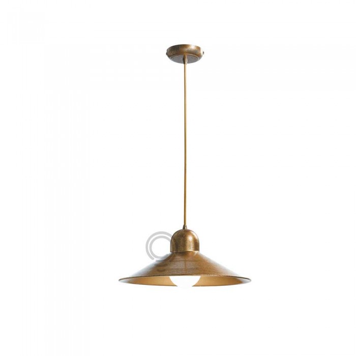 Suspension cuivre antique 1xe27