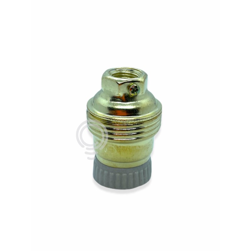 Portalampada ottone E14 con anello ceramica...