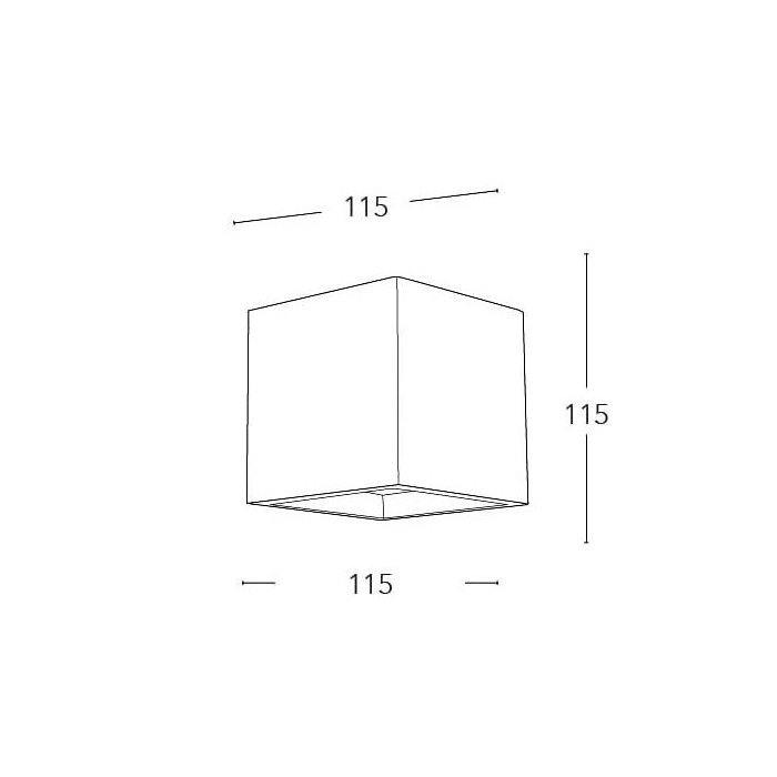 Wall light led rubik chalk white paintable 1xg9 220-240v 2