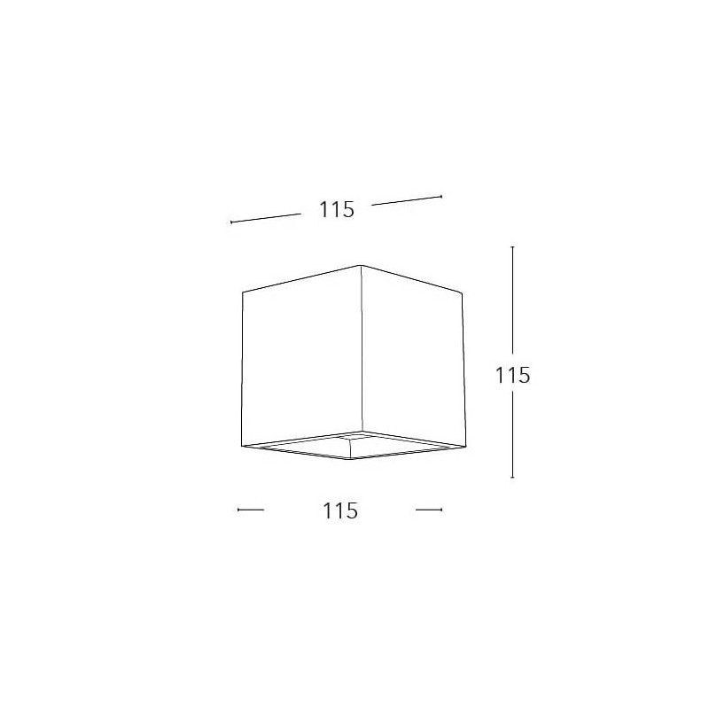 Wall light led rubik chalk white paintable 1xg9...