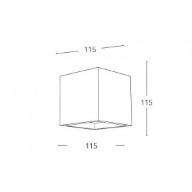 Wandleuchte led rubik kreide weiß lackierbar 1xg9 220-240v