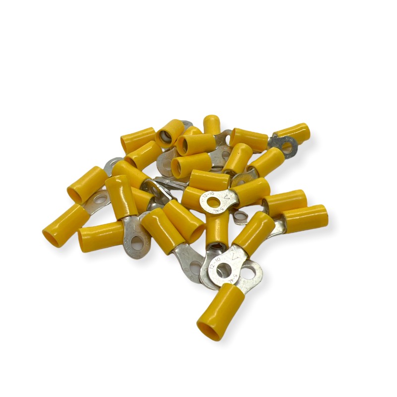 Capicorda occhiello semi isolati giallo foro D.4.3mm 100pz R43RI