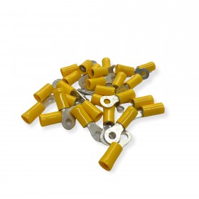 Capicorda occhiello semi isolati giallo foro D.4.3mm 100pz R43RI