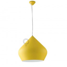 Sospensione illuminazione lampadario giallo per qualsiasi ambiente 1xe27 
