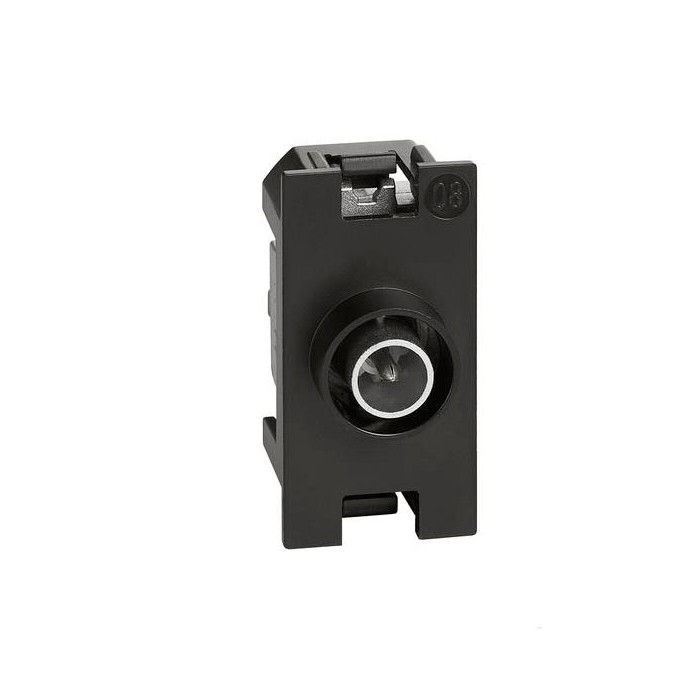 Presa tv antenna diretta 1modulo nero living now bticino