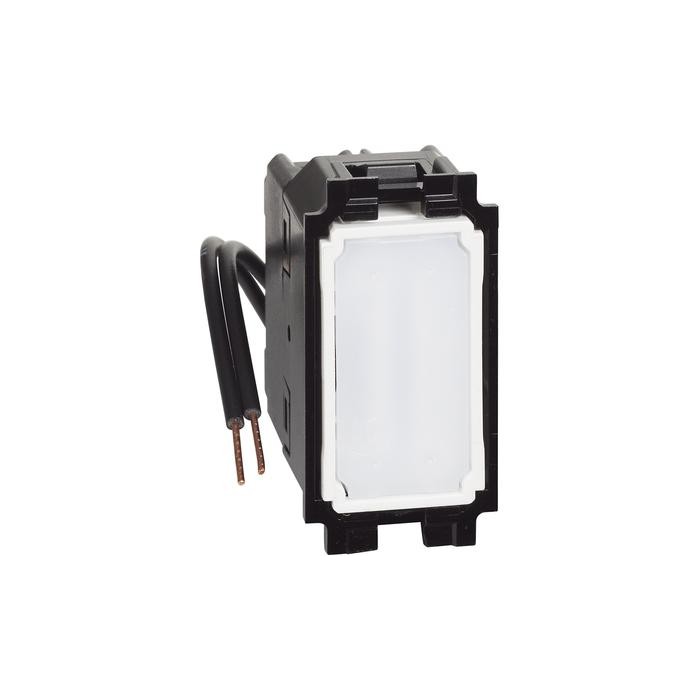 Invertitore elettrico illuminato 1 modulo 10a con led blu l4004lb bticino