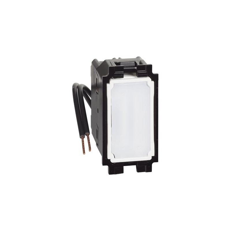 Invertitore elettrico illuminato 1 modulo 10a con led blu l4004lb bticino