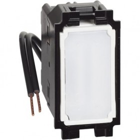 Invertitore elettrico illuminato 1 modulo 10a con led blu l4004lb bticino