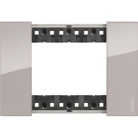 Placca 3 moduli living now aura materiale plastica bimaterica