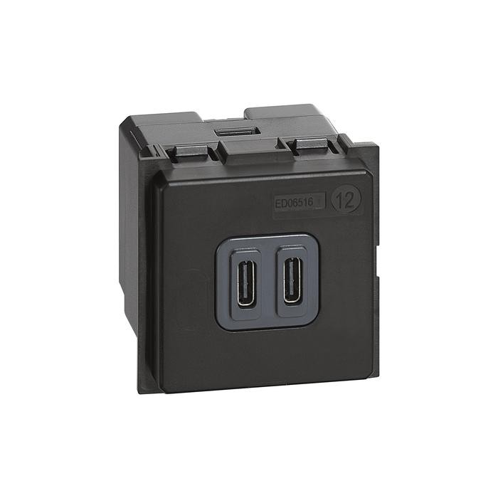 Caricatore usb tipo-c 3a 5vd.c. 2 moduli living now