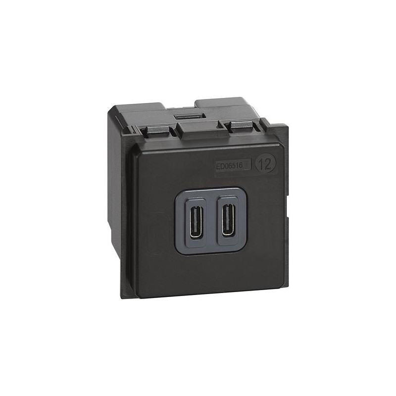 Caricatore usb tipo-c 3a 5vd.c. 2 moduli living...