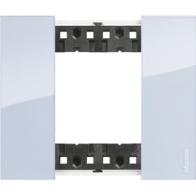 Placca 2 moduli living now sky materiale plastica bimaterica