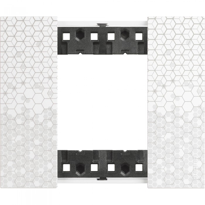 Placca 2 moduli living now pixel materiale plastica effetto pixel