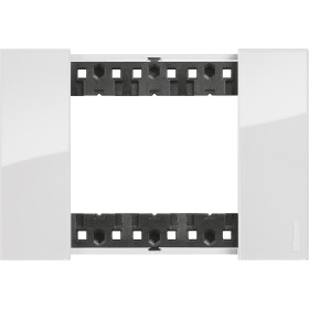 Placca 3 moduli living now ghiaccio materiale plastica bimaterica