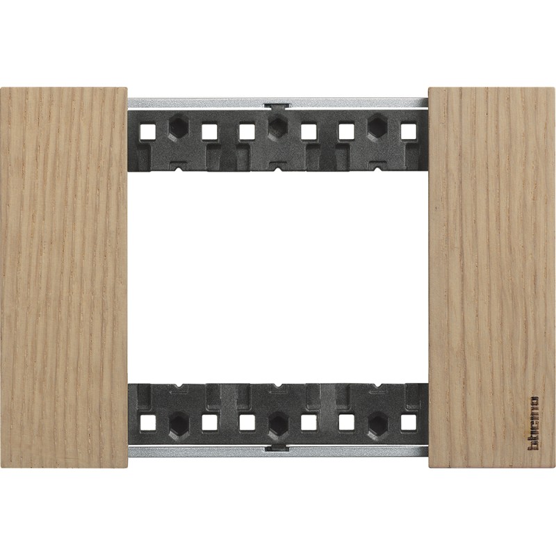 Placca 3 moduli living now rovere materiale legno