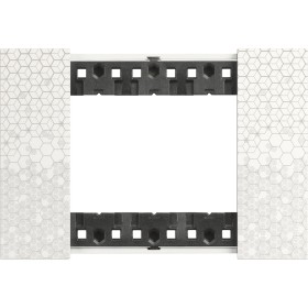 Placca 3 moduli living now pixel materiale plastica effetto pixel